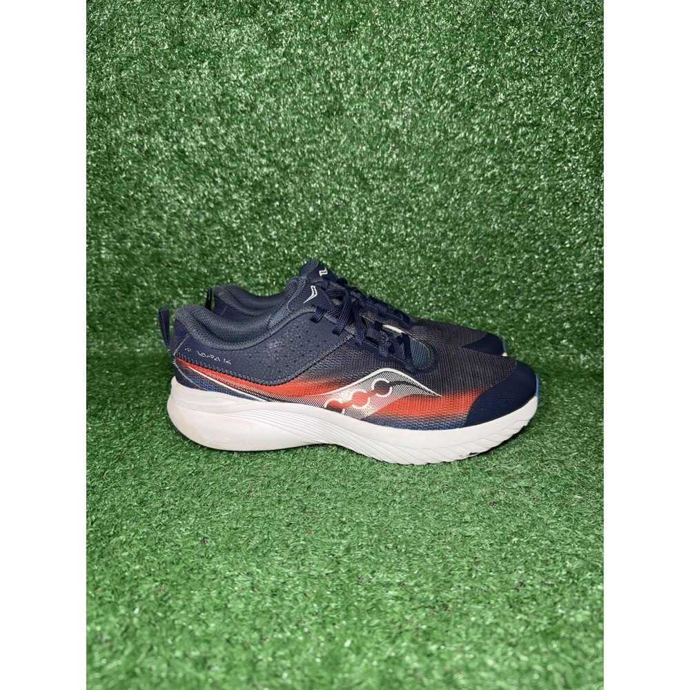 Saucony Kinvara 14 Mens 6 Womens 7.5 Blue White Running Shoes Comfort Sneakers